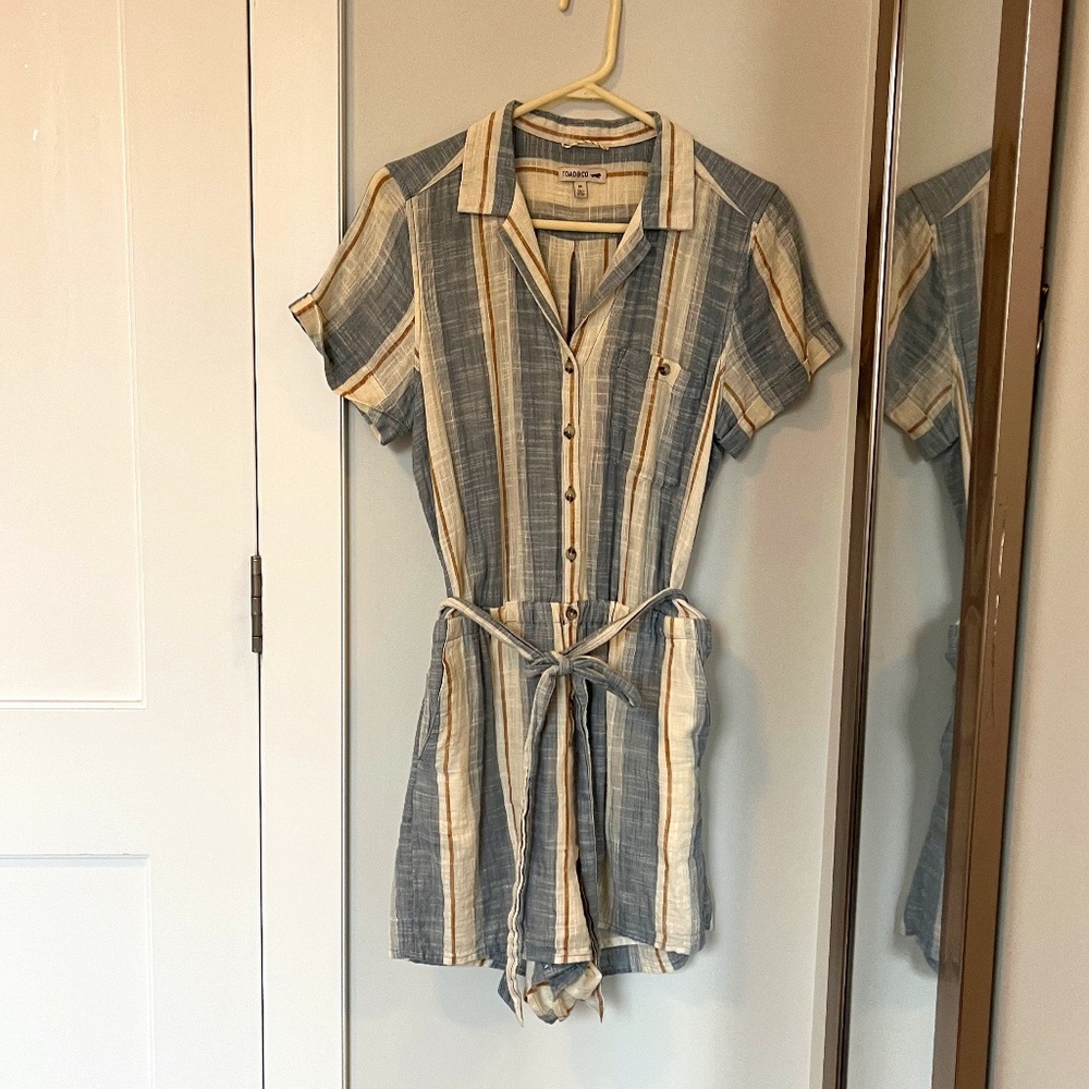 Women's Short-sleeved Organic Cotton Romper